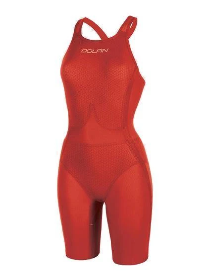 Dolfin Female Titanium Knee Suit Red 1 Dolfin Female Titanium Knee Suit Red