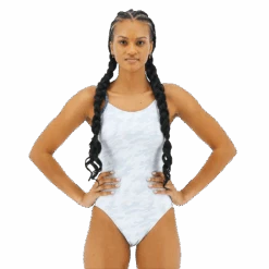 TYR Durafast EliteĀ® Cutoutfit Swimsuit - Whiteout Camo