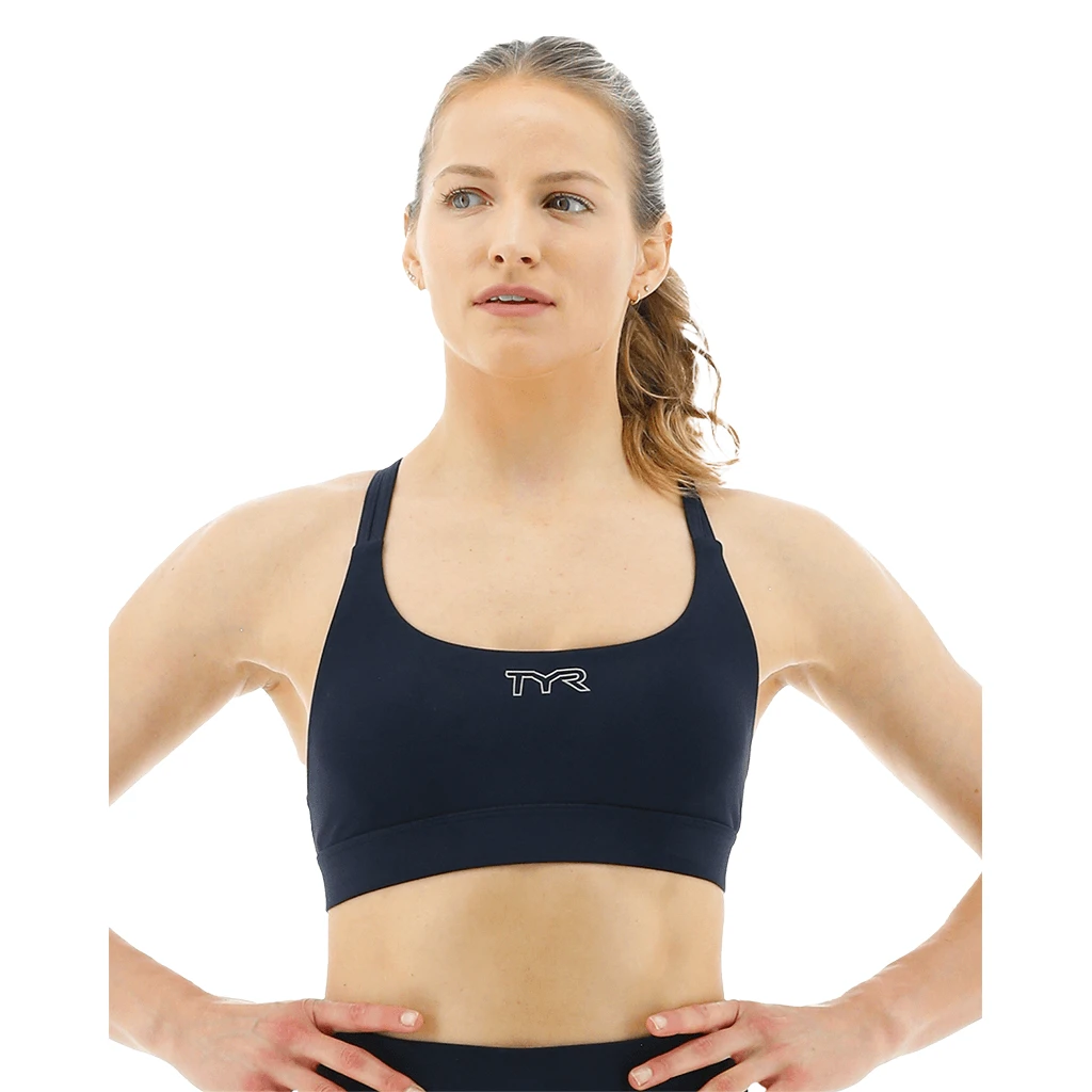 TYR GYM - Womens Black Duel Strap Sports Bra 1 TYR GYM - Womens Black Duel Strap Sports Bra