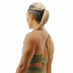 TYR GYM - Womens Olive Night High Neck Sports Bra 6 TYR GYM - Womens Olive Night High Neck Sports Bra -Swim Gear Central FGHSOL3A 932 alt04