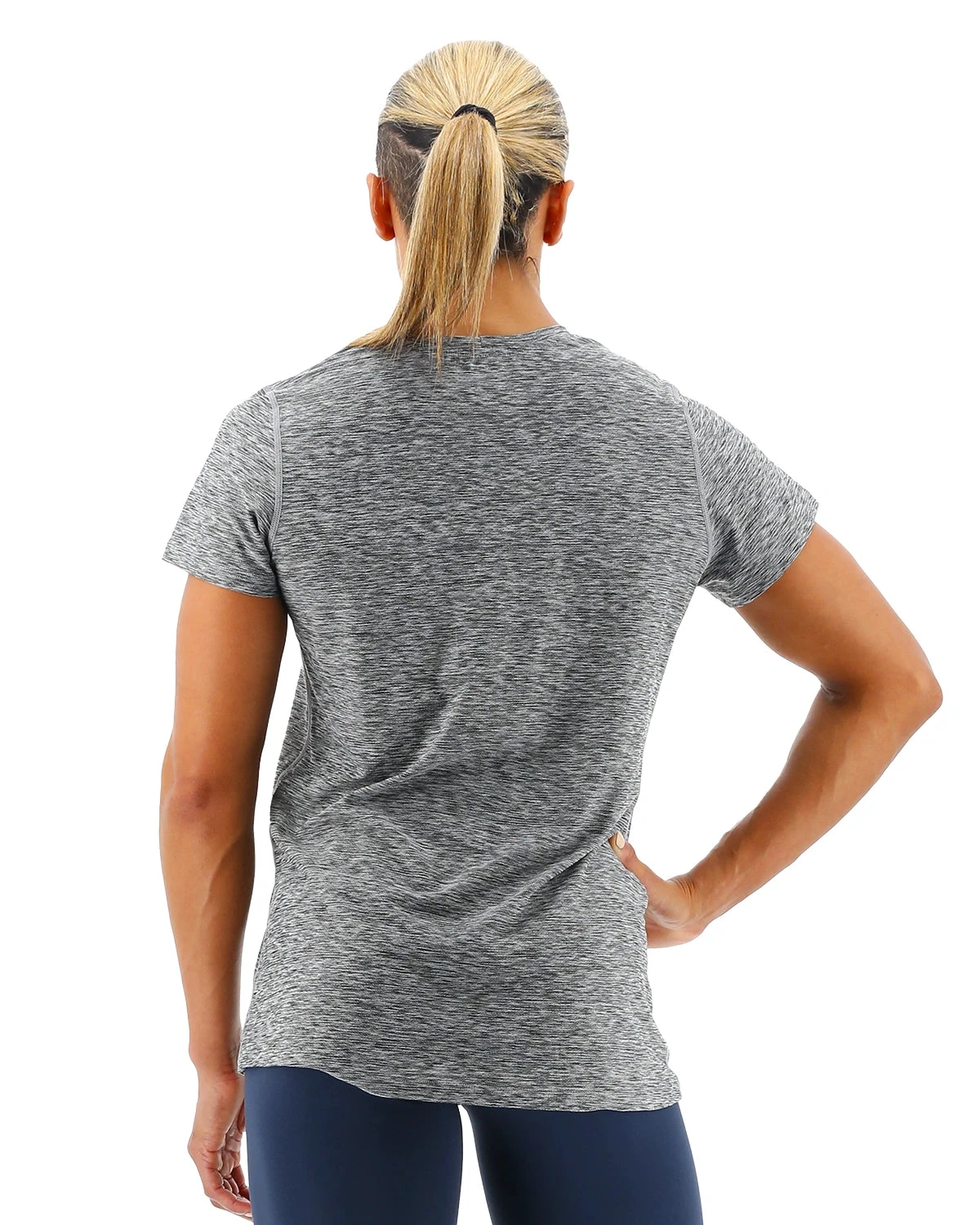 TYR Airtec™ Women's Short Sleeve Tee - Heather Grey 3 TYR Airtec™ Women's Short Sleeve Tee - Heather Grey - Image 3