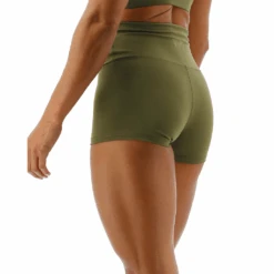TYR GYM Women’s Olive Night High Rise 2" Short -Swim Gear Central FTMRSS3A 932 alt04