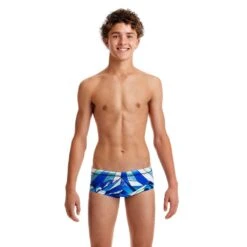 Funky Trunks Boys Sidewinder Trunks Blue Ascent