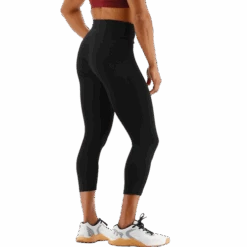 TYR GYM Women’s Black High Rise 3/4 Leggings 6 TYR GYM Women’s Black High Rise 3/4 Leggings -Swim Gear Central FTTMRS3A 001 alt05