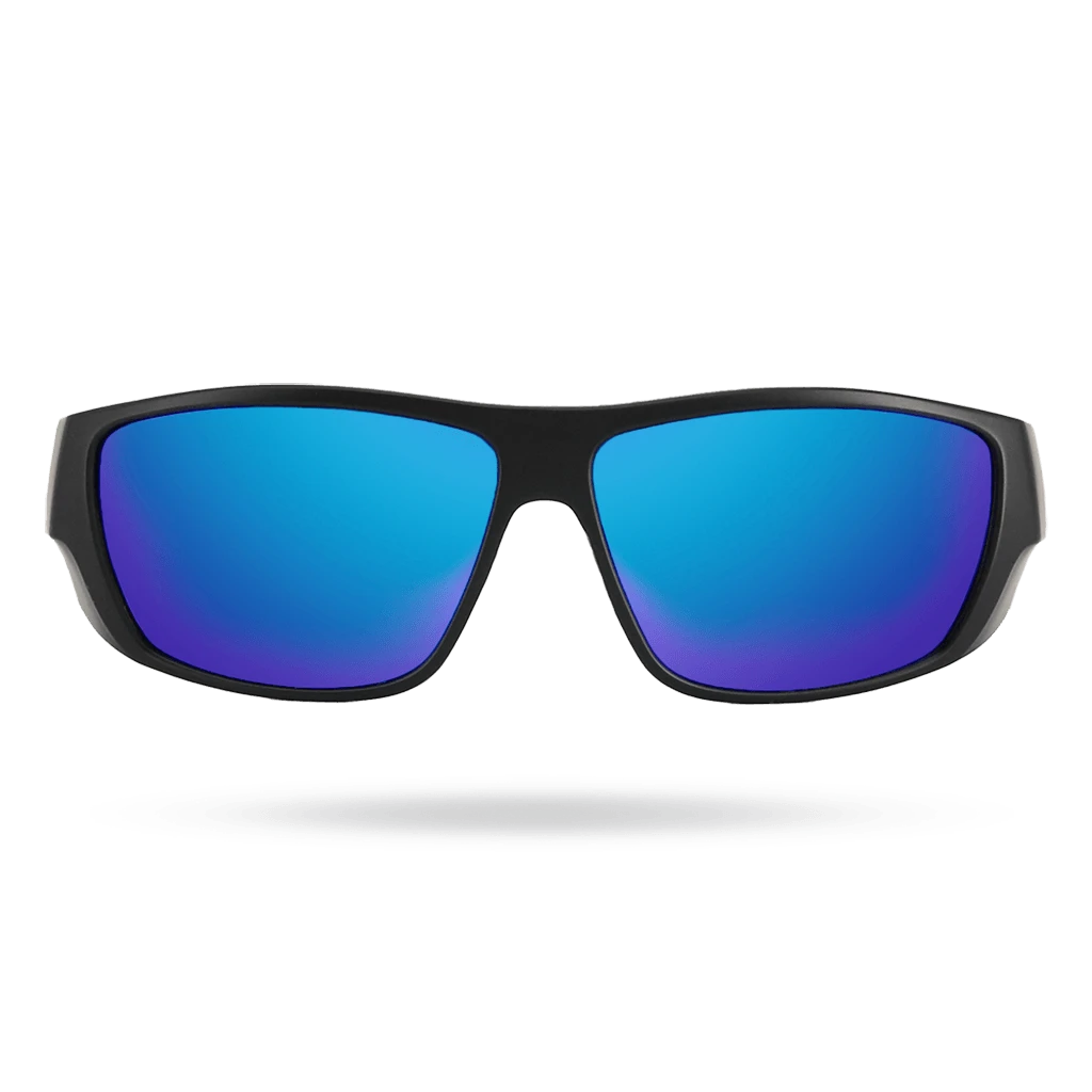 TYR Knox Mens Wrap Sunglasses Blue Black 2 TYR Knox Mens Wrap Sunglasses Blue Black - Image 2