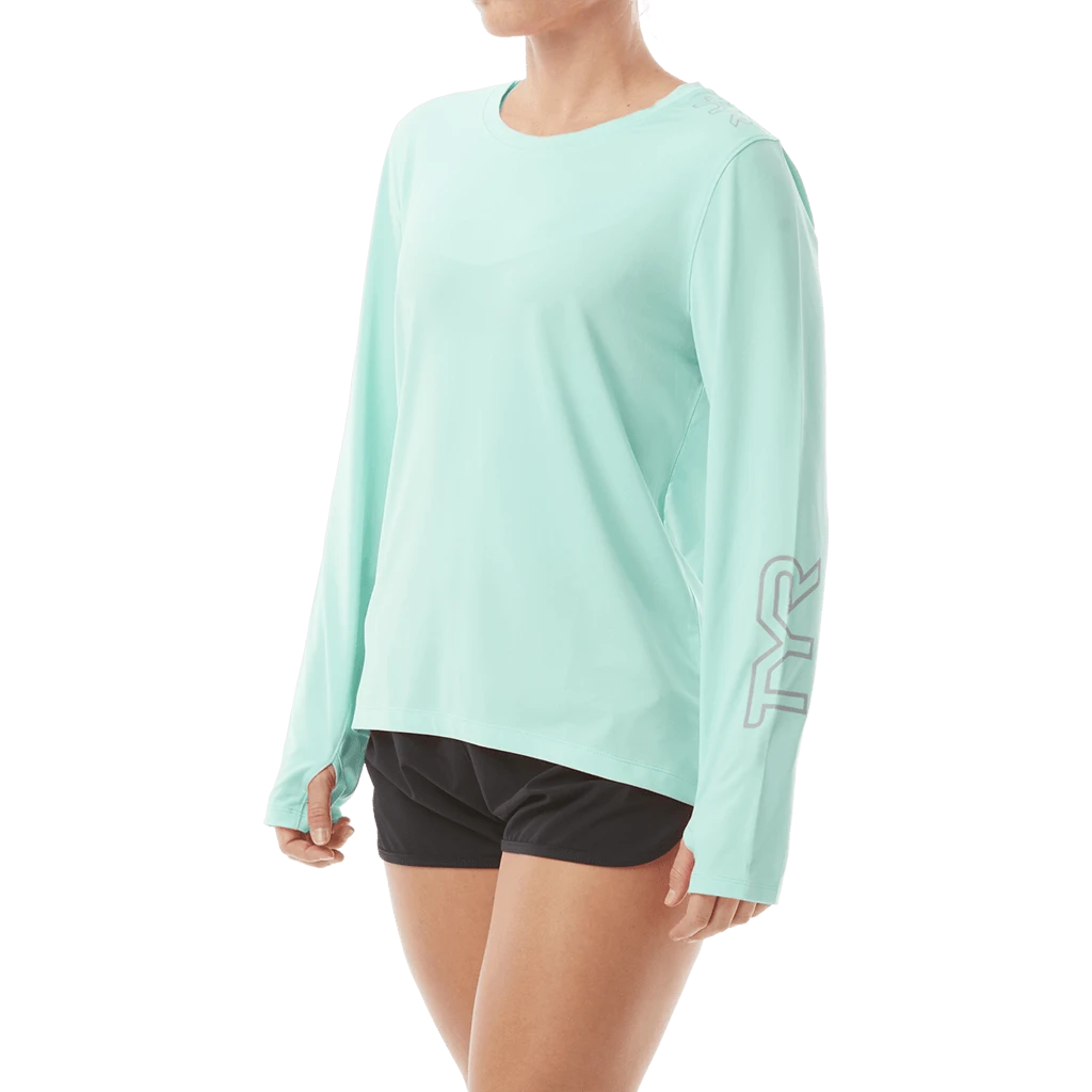 TYR Womens SunDefense Mint Long Sleeve Shirt 1 TYR Womens SunDefense Mint Long Sleeve Shirt