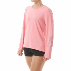TYR Womens SunDefense Coral Long Sleeve Shirt