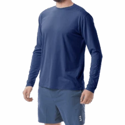 TYR Mens SunDefense Navy Long Sleeve Shirt