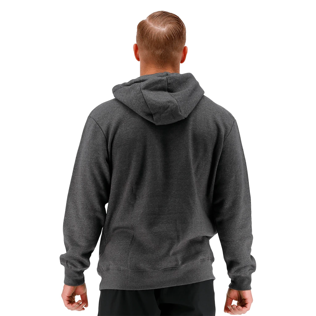 TYR Men Big Outline Logo Hoodie Charcoal Heather/Black 4 TYR Men Big Outline Logo Hoodie Charcoal Heather/Black - Image 4