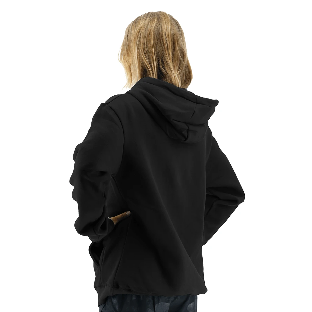 TYR Womens Outline Logo Hoodie Black/Silver 4 TYR Womens Outline Logo Hoodie Black/Silver - Image 4