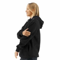 TYR Womens Outline Logo Hoodie Black/Silver 7 TYR Womens Outline Logo Hoodie Black/Silver -Swim Gear Central TYRWHB3A 064 alt04