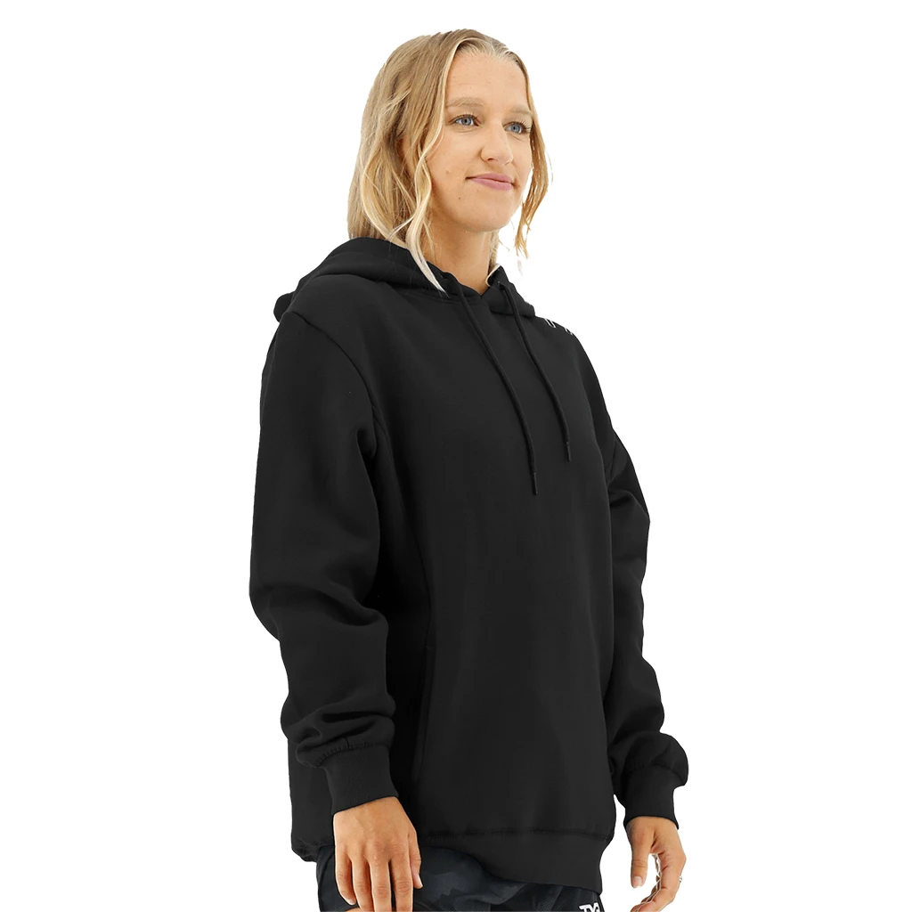 TYR Womens Outline Logo Hoodie Black/Silver 2 TYR Womens Outline Logo Hoodie Black/Silver - Image 2