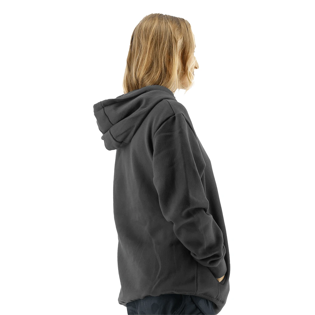 TYR Womens Outline Logo Hoodie Charcoal/Silver 3 TYR Womens Outline Logo Hoodie Charcoal/Silver - Image 3