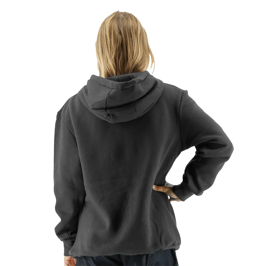 TYR Womens Outline Logo Hoodie Charcoal/Silver 4 TYR Womens Outline Logo Hoodie Charcoal/Silver - Image 4