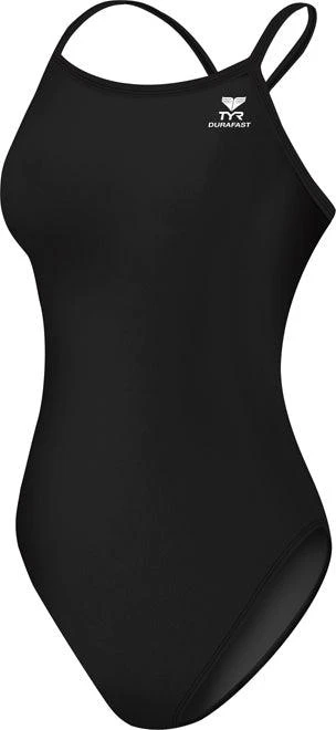 TYR Black Solid Cutoutfit Swimsuit 1 TYR Black Solid Cutoutfit Swimsuit