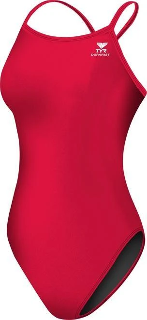 TYR Female Durafast One Solid Red Diamondfit Swimsuit 1 TYR Female Durafast One Solid Red Diamondfit Swimsuit