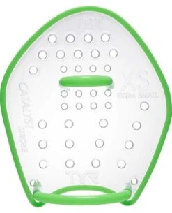 TYR Catalyst Stroke Training Paddles -Swim Gear Central lcatstk lime xs clear lt 2