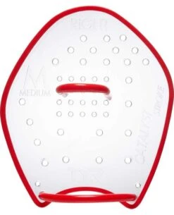 TYR Catalyst Stroke Training Paddles -Swim Gear Central lcatstk red clear rt 2