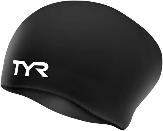 TYR Adult Long Hair Silicone Wrinkle-Free Swim Cap 5 TYR Adult Long Hair Silicone Wrinkle-Free Swim Cap - Image 5