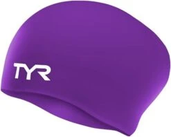 TYR Adult Long Hair Silicone Wrinkle-Free Swim Cap 12 TYR Adult Long Hair Silicone Wrinkle-Free Swim Cap -Swim Gear Central lcsl 510 alt1