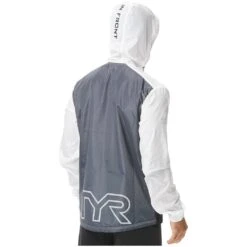 TYR Mens White Elite Windbreaker 5 TYR Mens White Elite Windbreaker -Swim Gear Central mfzw2a 196 alt08