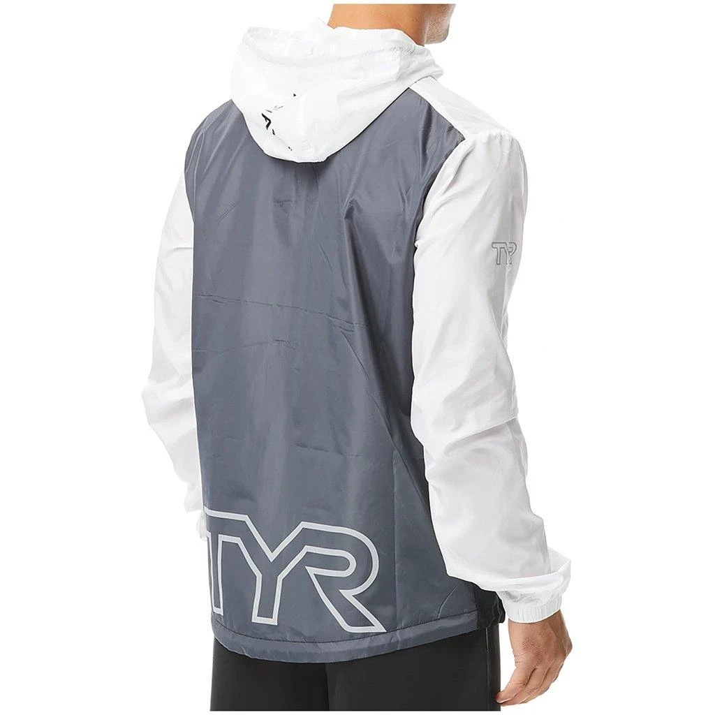 TYR Mens White Elite Windbreaker 2 TYR Mens White Elite Windbreaker - Image 2