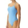 TYR Light Blue Solid Cutoutfit Swimsuit