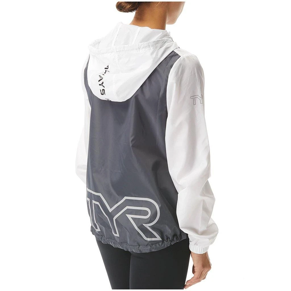 TYR Womens White Elite Team Windbreaker 2 TYR Womens White Elite Team Windbreaker - Image 2